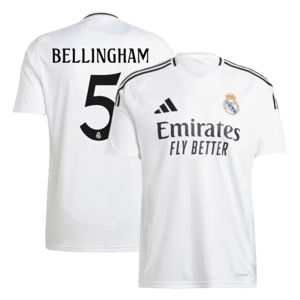 BELLINGHAM #5 Real Madrid Home Soccer Jersey 2024/25