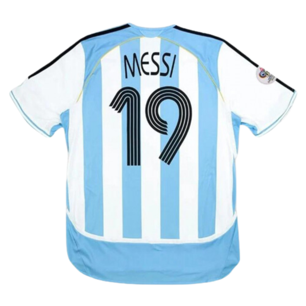 Retro Messi #19 2006 Argentina Home Soccer Jersey
