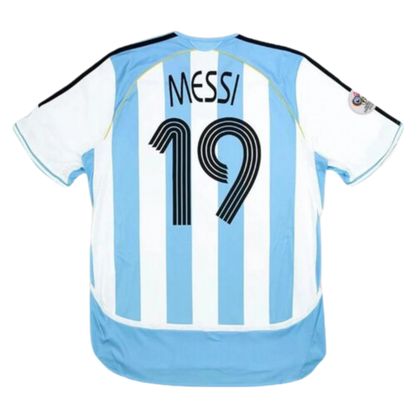 Retro Messi #19 2006 Argentina Home Soccer Jersey