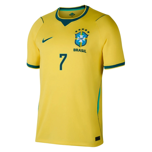 (Ready To Ship) Brazil FIFA World Cup Home VINI JR 7 2026 Jersey