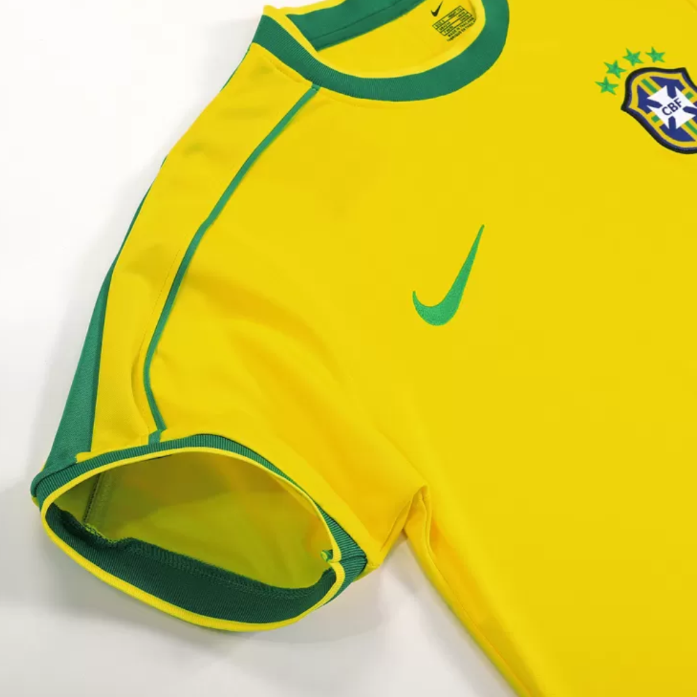 Retro 1998 Brazil Home Soccer Jersey