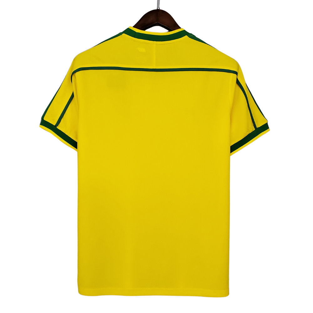 Retro 1998 Brazil Home Soccer Jersey