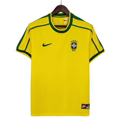 Retro 1998 Brazil Home Soccer Jersey