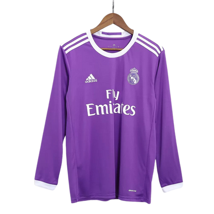 Retro 2016/17 Real Madrid Away Long Sleeve Soccer Jersey