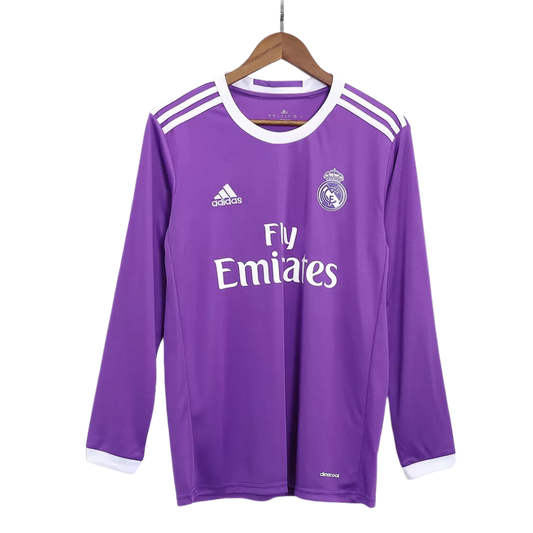 Retro 2016/17 Real Madrid Away Long Sleeve Soccer Jersey