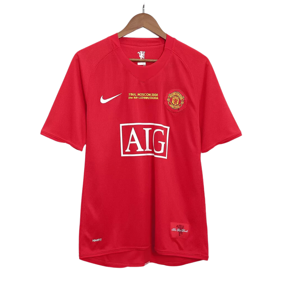 Retro 2007/08 Manchester United Home Soccer Jersey - UCL Edition