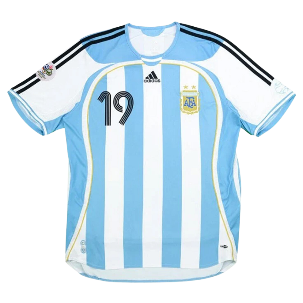 Retro Messi #19 2006 Argentina Home Soccer Jersey