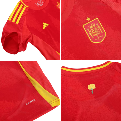 Kids LAMINE YAMAL #19 Spain Home Soccer Jersey Kit 2024