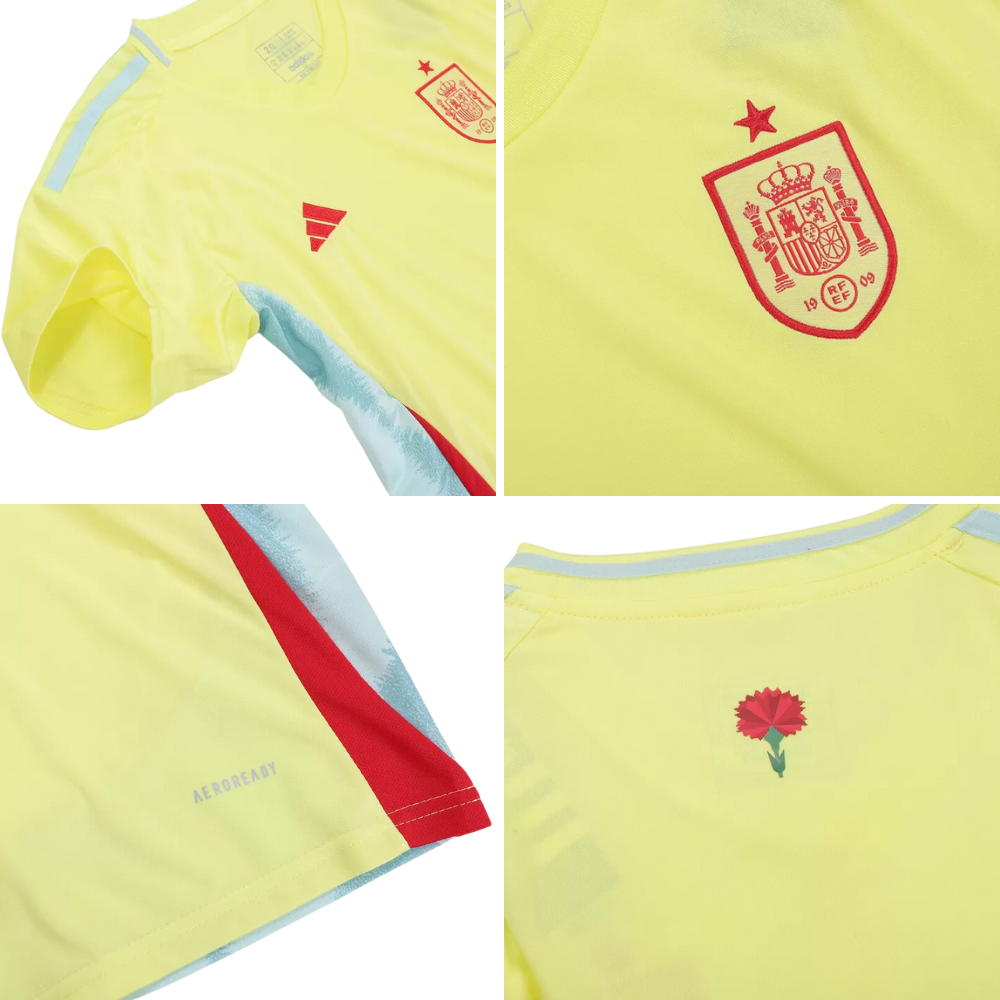 Kids LAMINE YAMAL #19 Spain Away Soccer Jersey Kit 2024