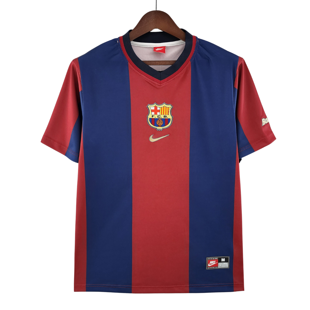 Retro 1998/99 Barcelona Home Soccer Jersey