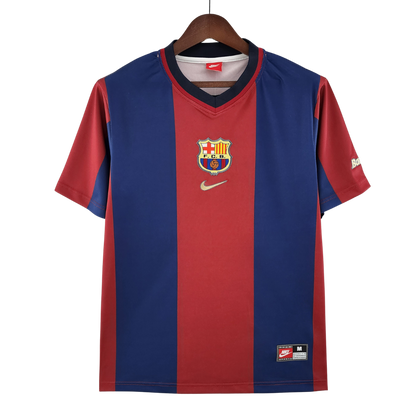 Retro 1998/99 Barcelona Home Soccer Jersey