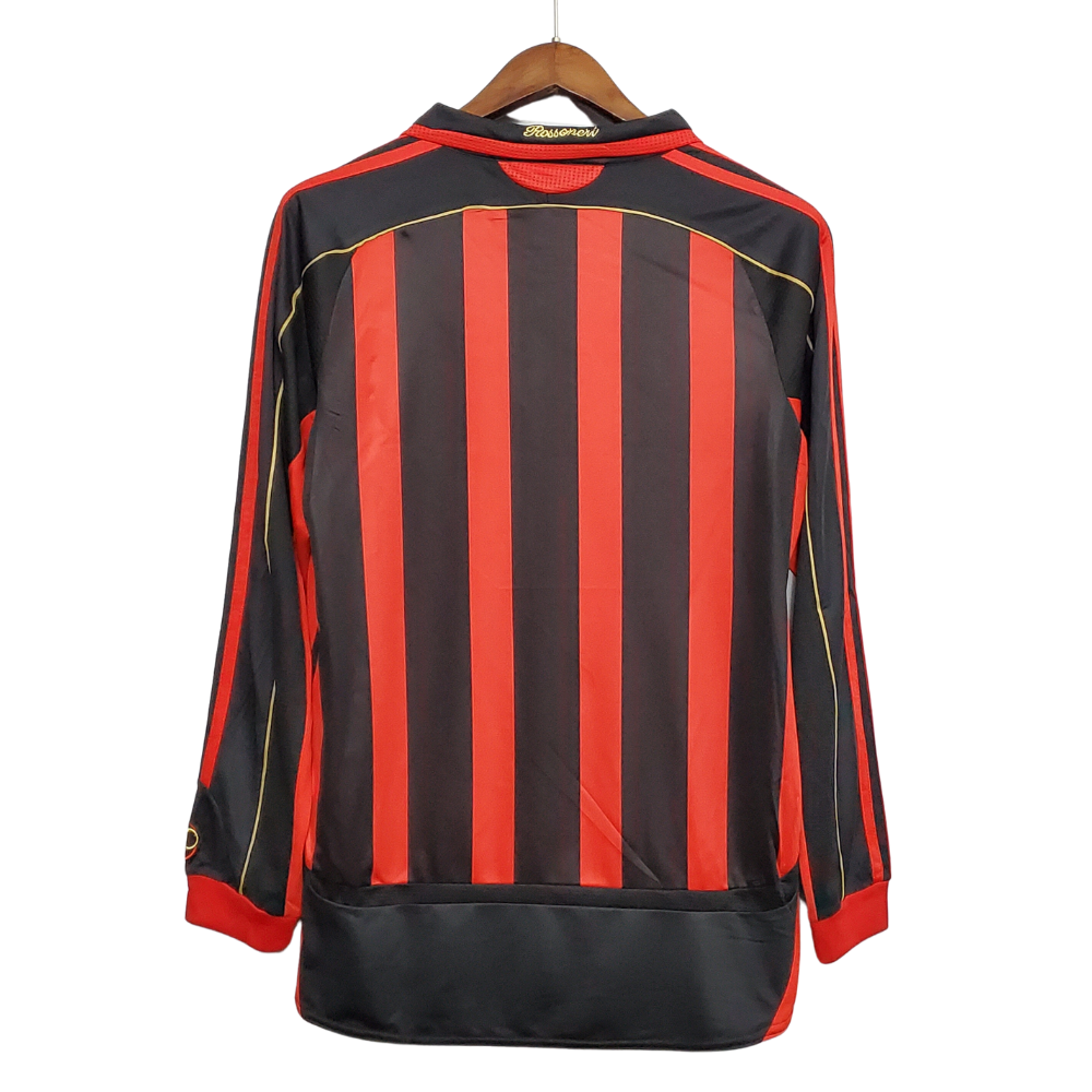 Retro 2006/07 AC Milan Home Long Sleeve Soccer Jersey