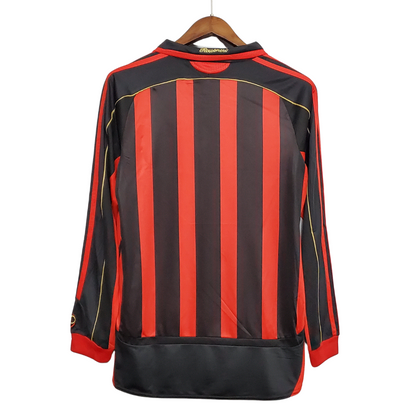 Retro 2006/07 AC Milan Home Long Sleeve Soccer Jersey