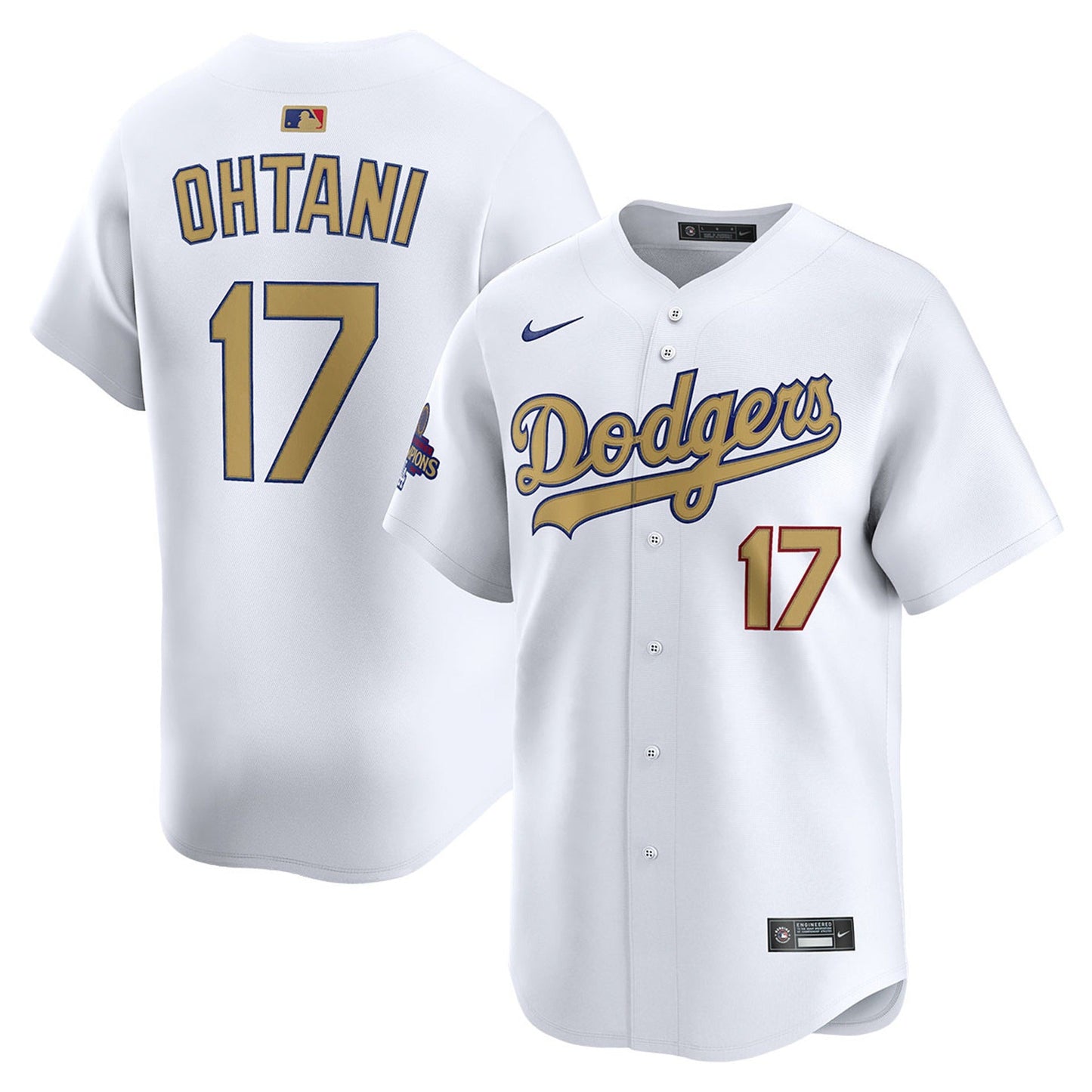 Los Angeles Dodgers Home World Series Champions Gold Jersey