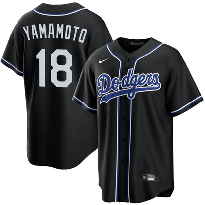 Los Angeles Dodgers Black Lights Out Jersey