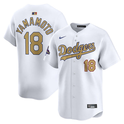 Los Angeles Dodgers Home World Series Champions Gold Jersey