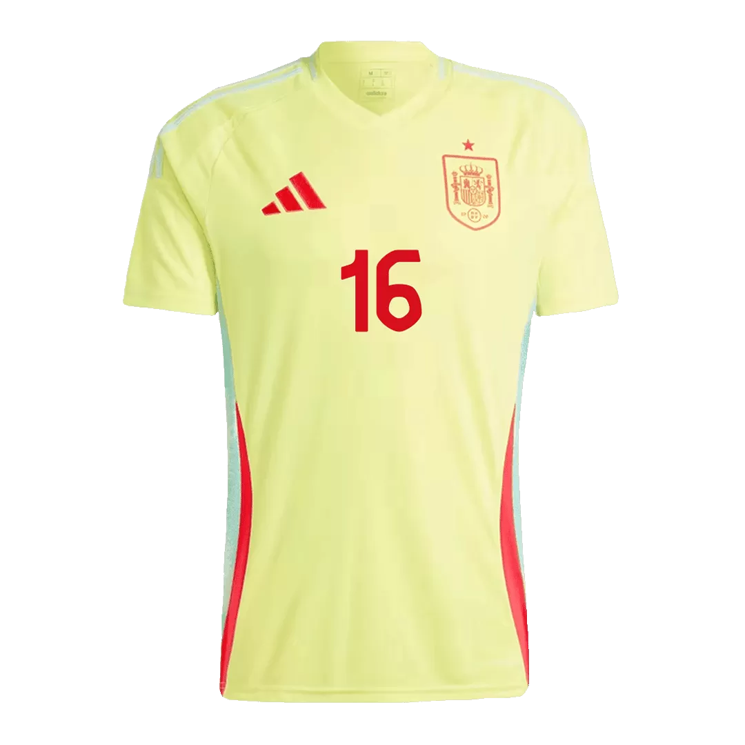 RODRIGO #16 Spain Away Soccer Jersey Euro 2024
