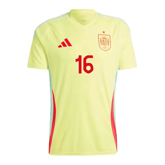 RODRIGO #16 Spain Away Soccer Jersey Euro 2024
