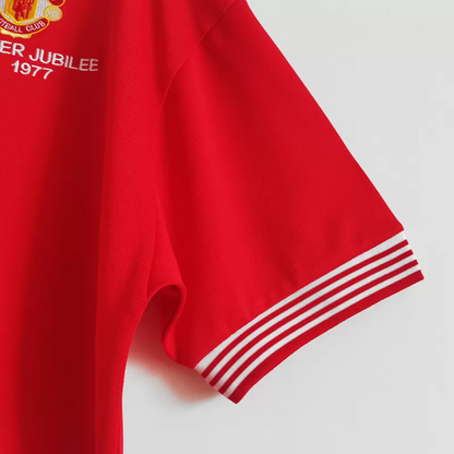 Retro 1977 Manchester United Home Soccer Jersey