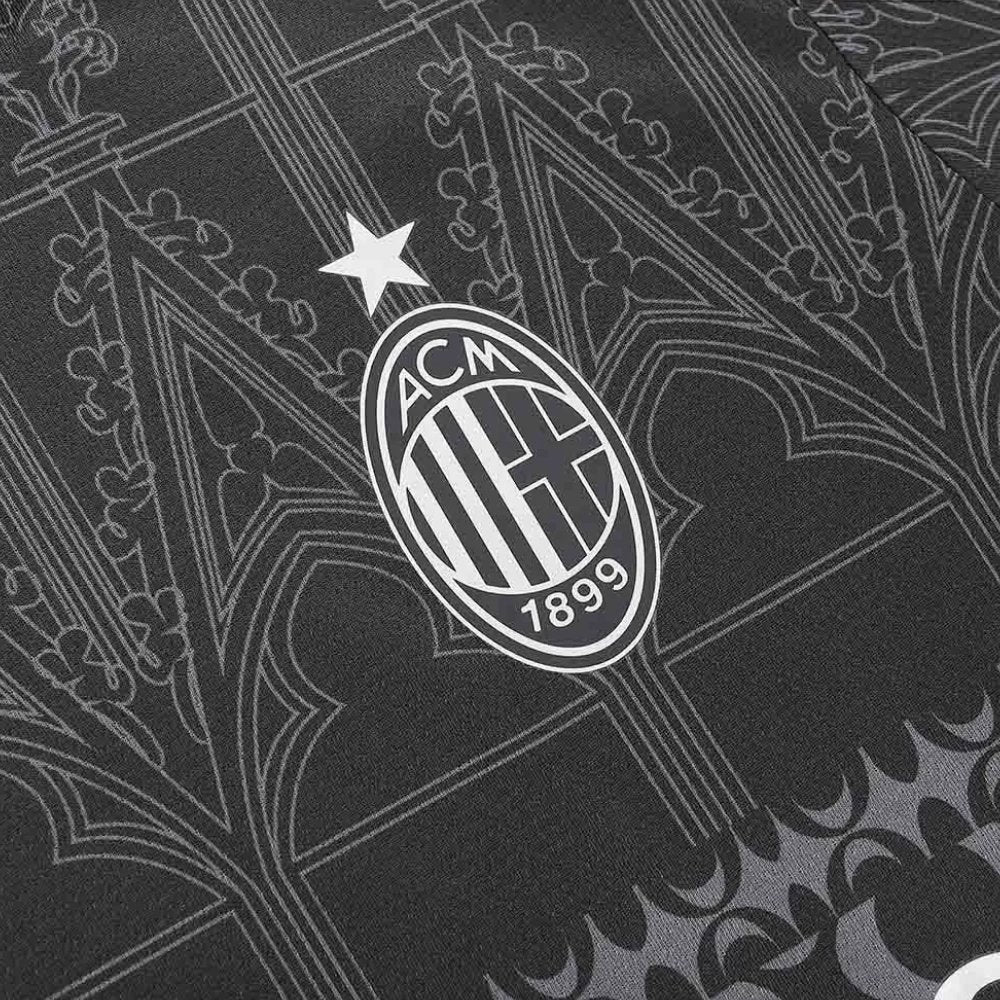 AC Milan X Pleasures Fourth Away Soccer Jersey 2023/24 Black
