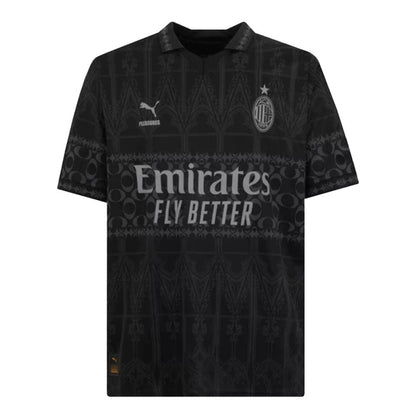 AC Milan X Pleasures Fourth Away Soccer Jersey 2023/24 Black