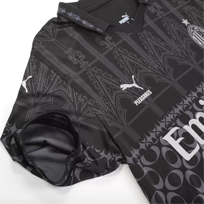 AC Milan X Pleasures Fourth Away Soccer Jersey 2023/24 Black