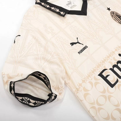 AC Milan X Pleasures Fouth Away Soccer Jersey 2023/24 Beige
