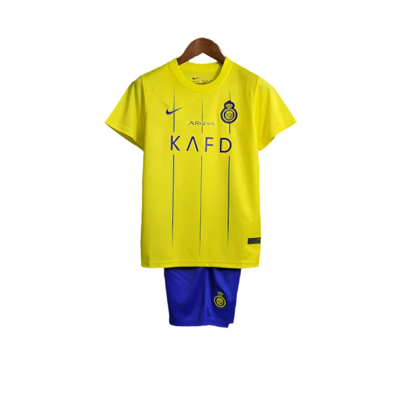 Kids RONALDO #7 Al Nassr Home Soccer Jersey Euro 2023/24