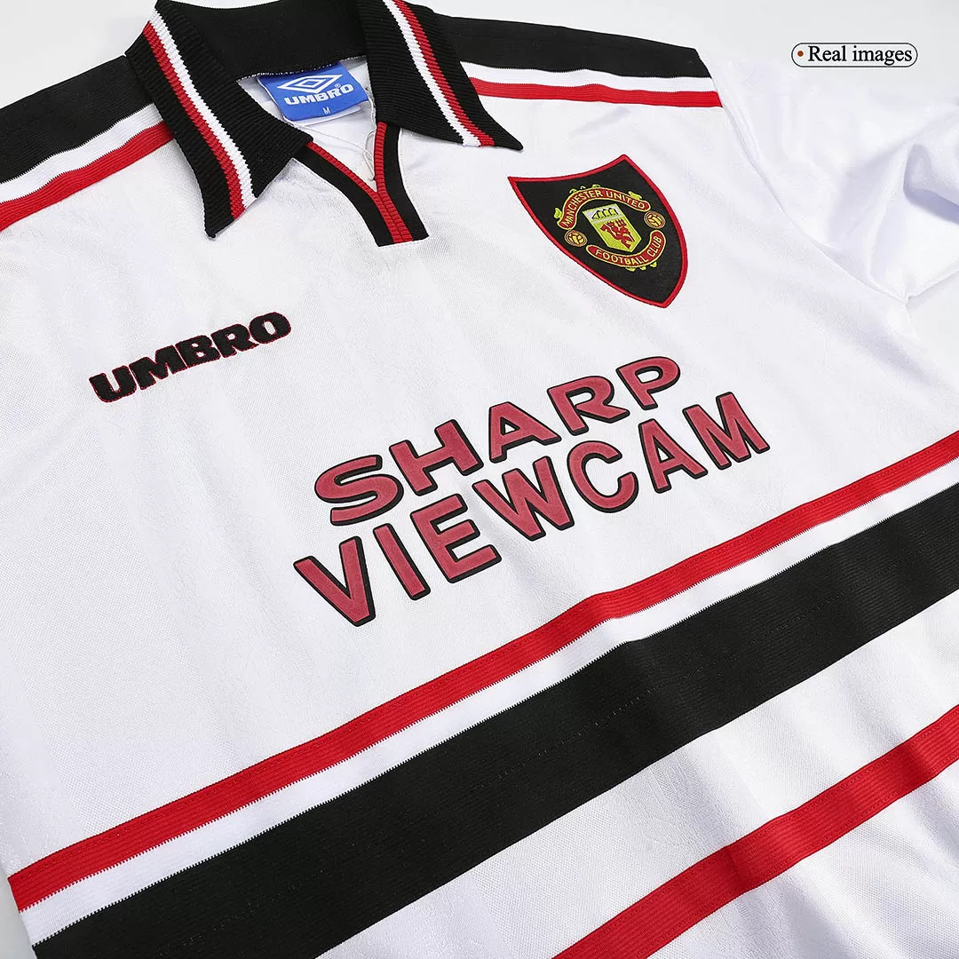 Retro 1998/99 Manchester United Away Long Sleeve Soccer Jersey
