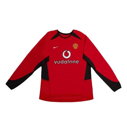 Retro 2002/03 Manchester United Home Long Sleeve Soccer Jersey
