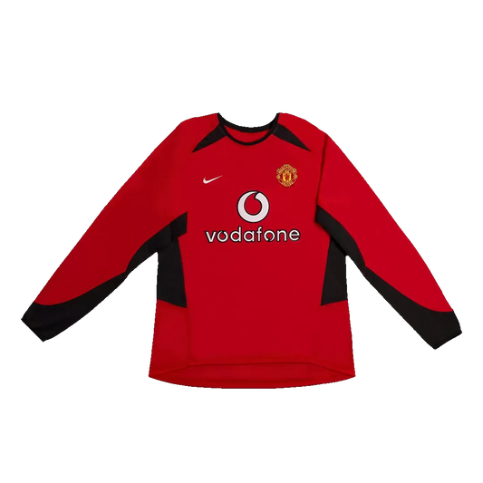 Retro 2002/03 Manchester United Home Long Sleeve Soccer Jersey
