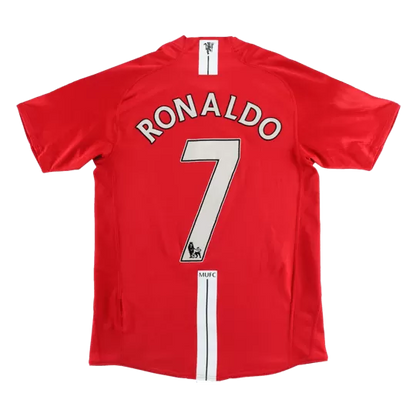 Retro RONALDO #7 2007/08 Manchester United Home Soccer Jersey