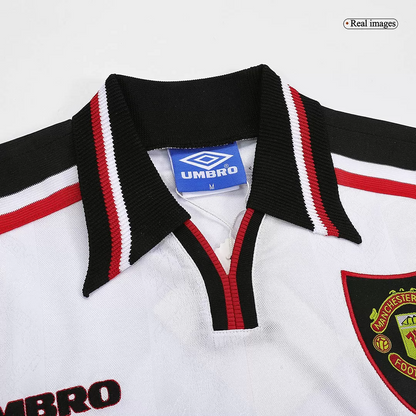 Retro 1998/99 Manchester United Away Long Sleeve Soccer Jersey