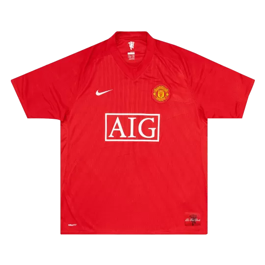 Retro RONALDO #7 2007/08 Manchester United Home Soccer Jersey