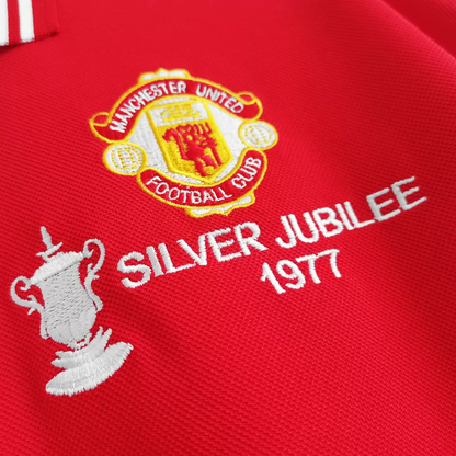 Retro 1977 Manchester United Home Soccer Jersey