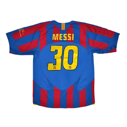 Retro MESSI #30 2005/06 Barcelona Home Soccer Jersey - UCL Final