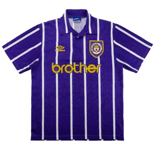 Retro 1993 Manchester City Away Soccer Jersey