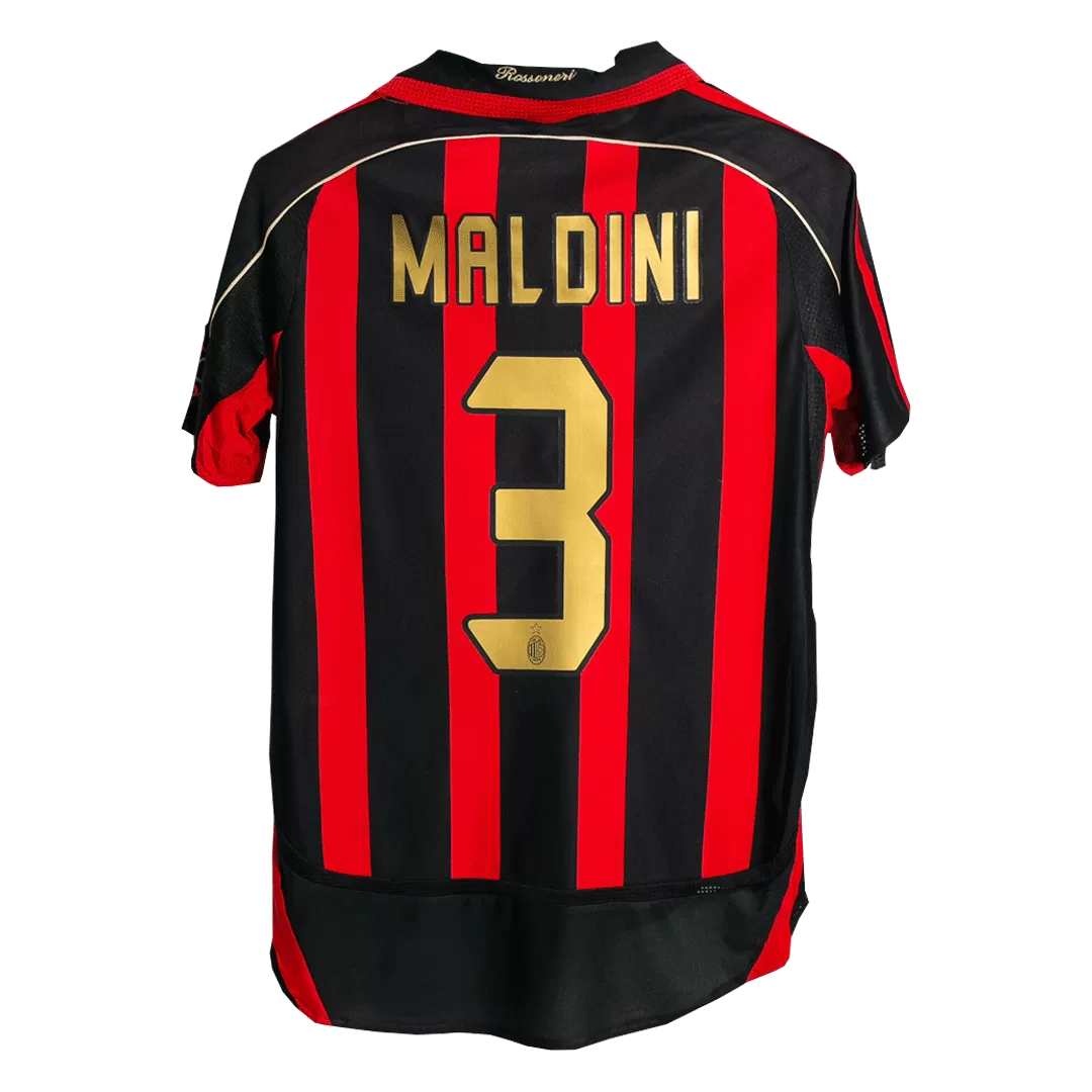 Retro MALDINI #3 2006/07 AC Milan Home Soccer Jersey