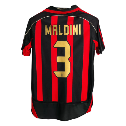 Retro MALDINI #3 2006/07 AC Milan Home Soccer Jersey