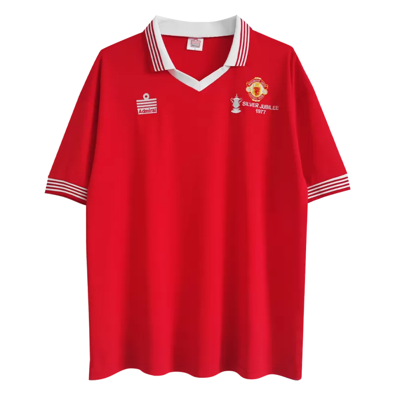 Retro 1977 Manchester United Home Soccer Jersey
