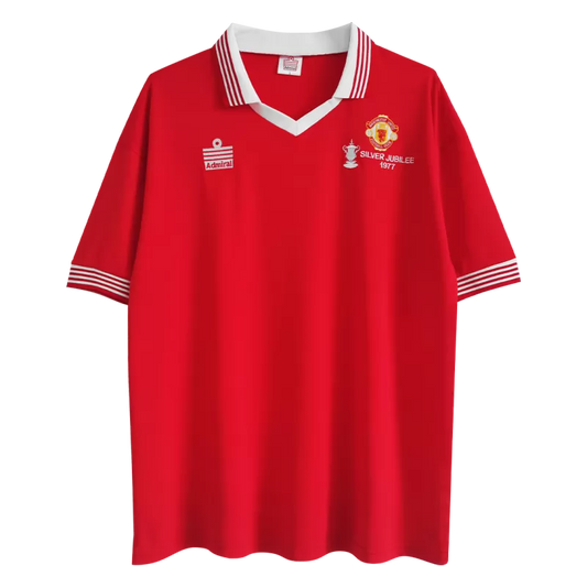 Retro 1977 Manchester United Home Soccer Jersey