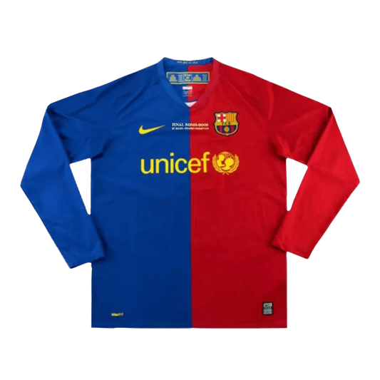 Retro MESSI #10 2008/09 Barcelona Home Long Sleeve Soccer Jersey
