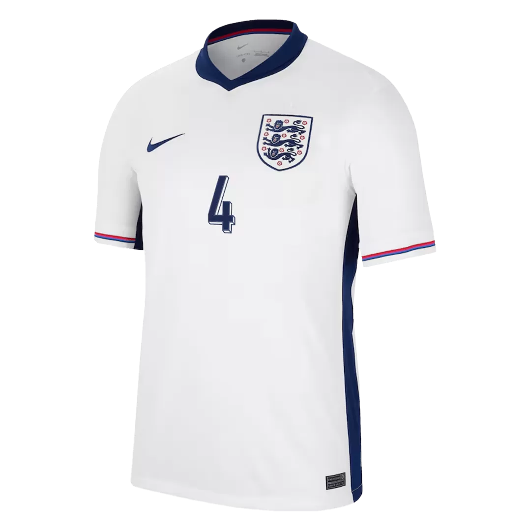 RICE #4 England Home Soccer Jersey Euro 2024