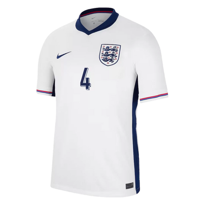 RICE #4 England Home Soccer Jersey Euro 2024