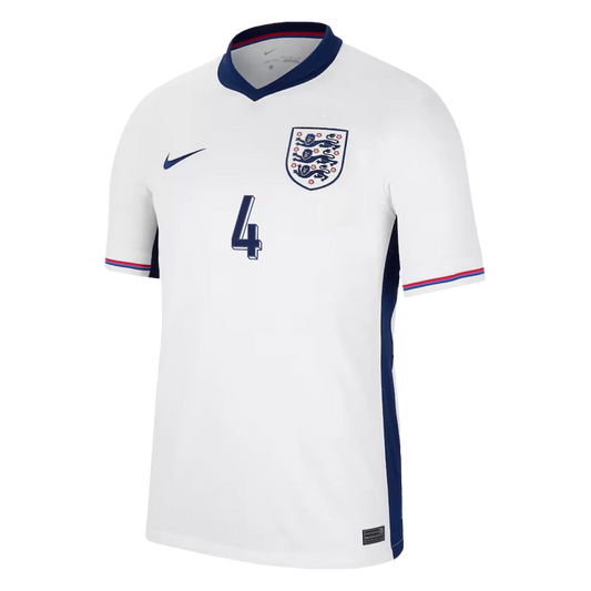 RICE #4 England Home Soccer Jersey Euro 2024